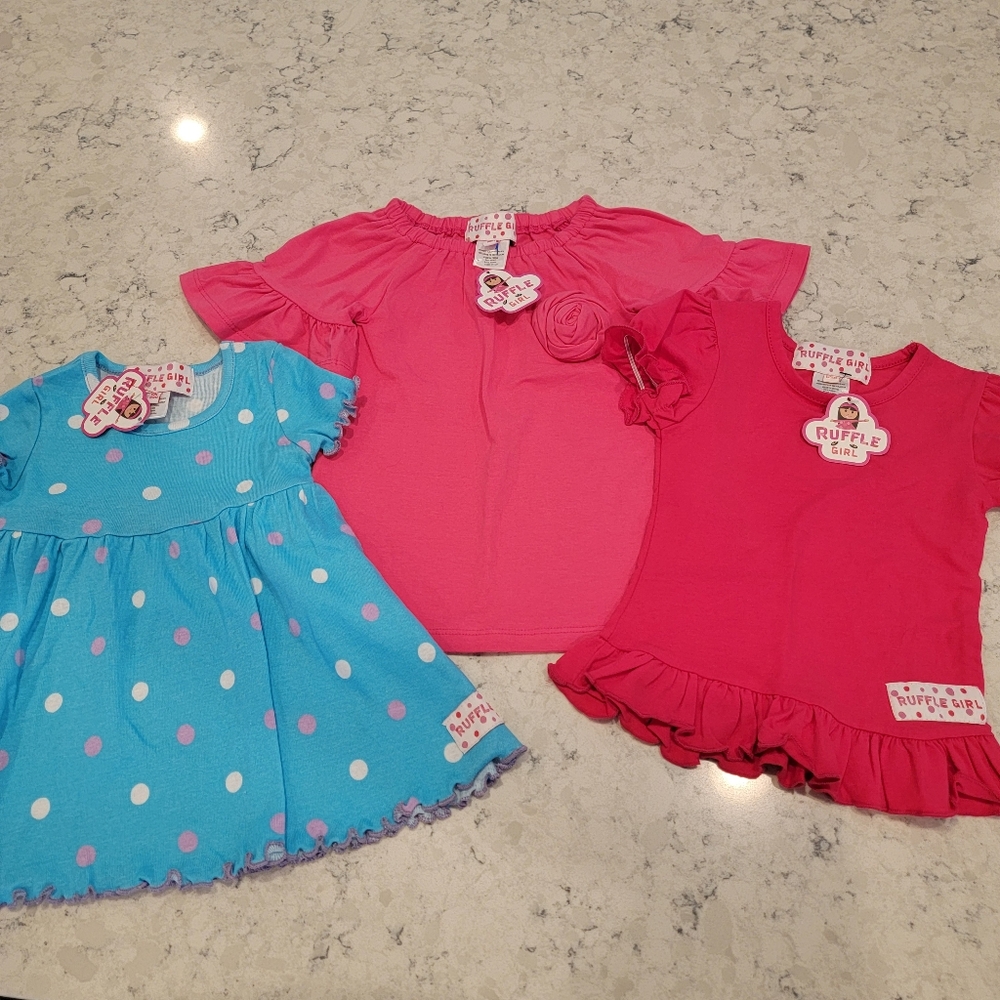 Ruffle Girl Tops/ Dress BUNDLE 12-18 Months NWT!